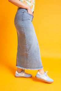The Daphne Denim Midi Skirt