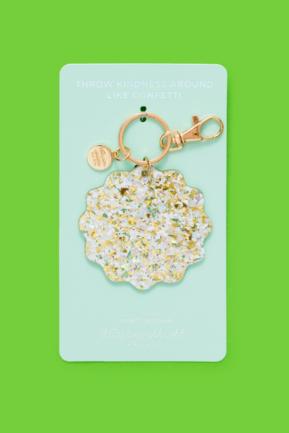 Taylor Elliott | Gold Confetti Keychain