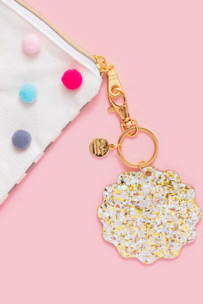 Taylor Elliott | Gold Confetti Keychain