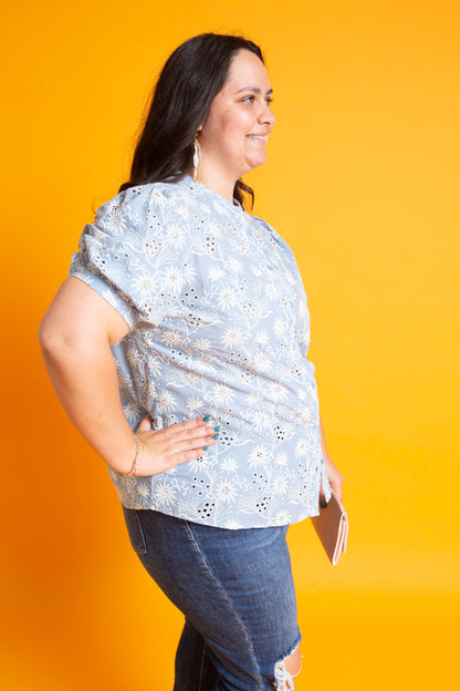 Eloisa Embroidered Top | Curvy