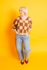 Load image into Gallery viewer, Checkmate Cardigan | Brown
