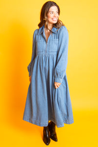 Casual Chic Denim Midi dress