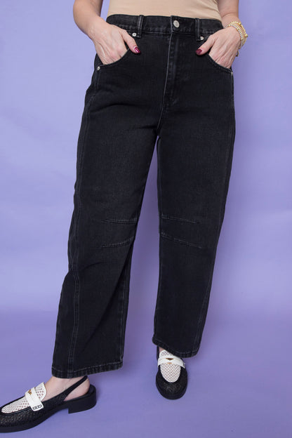 Black Barrel Jeans