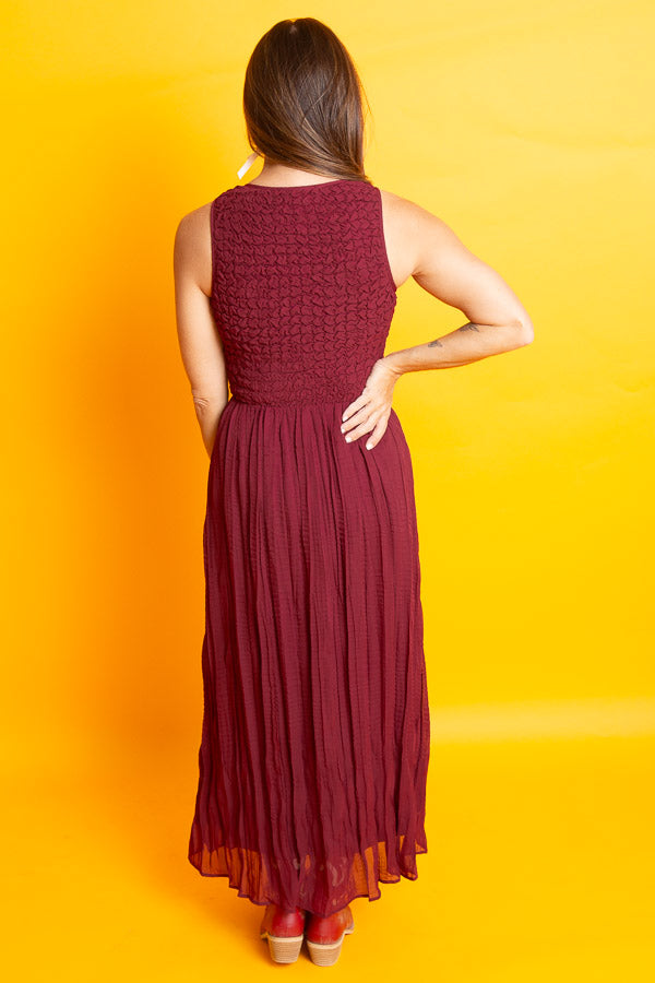 Burgundy Bliss Maxi Dress