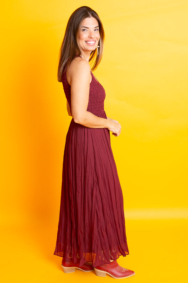 Burgundy Bliss Maxi Dress