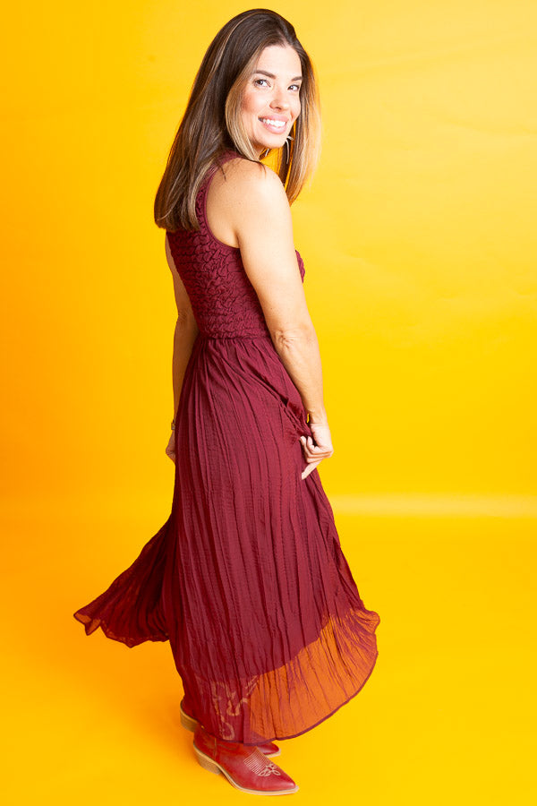 Burgundy Bliss Maxi Dress