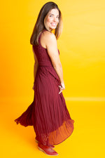 Load image into Gallery viewer, Burgundy Bliss Maxi Dress
