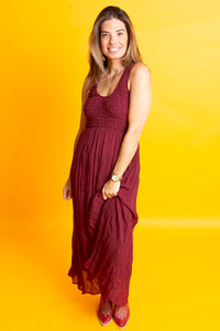 Burgundy Bliss Maxi Dress