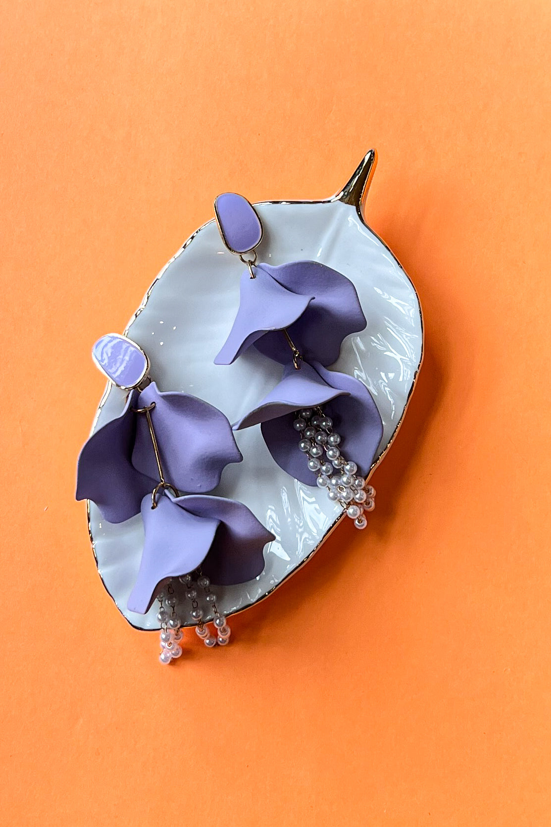 Lavender Haze Pearl Earring