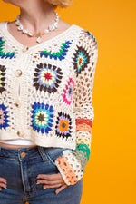 Load image into Gallery viewer, Simple Life Crochet Cardigan
