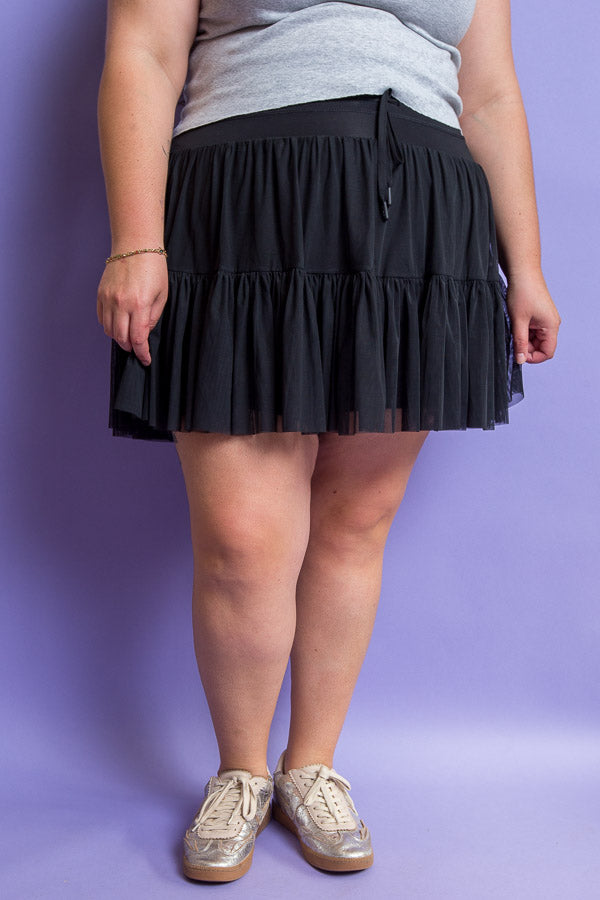 POPFLEX Pirouette Skirt Black | Curvy