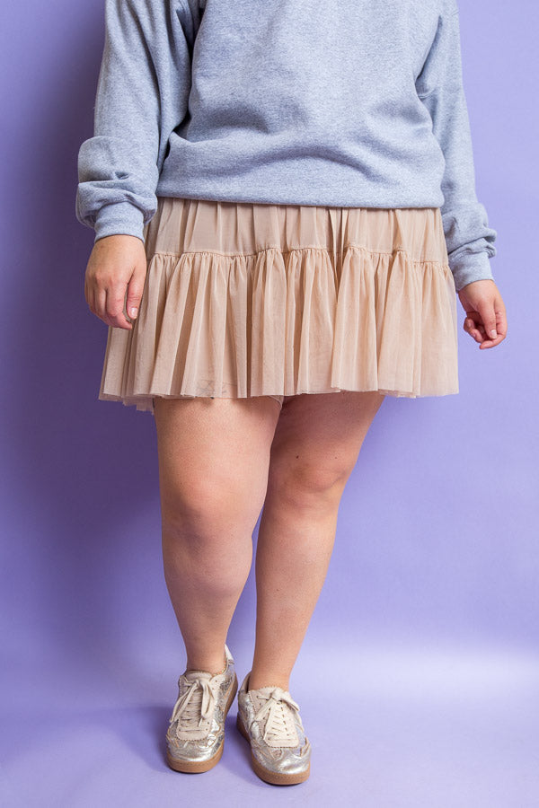 POPFLEX Pirouette Skirt Café au Lait | Curvy