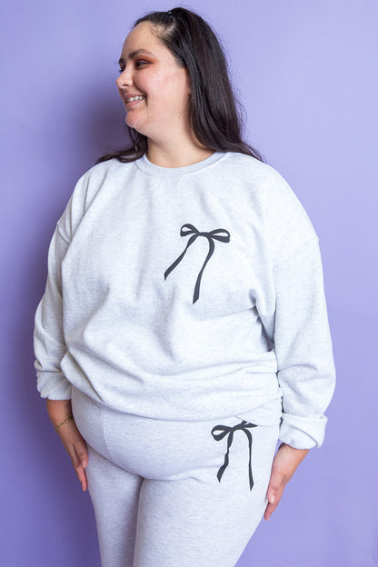 Ribbon Sweat Shirt | Curvy