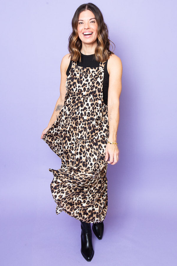 Roaring Leopard Overall Dress