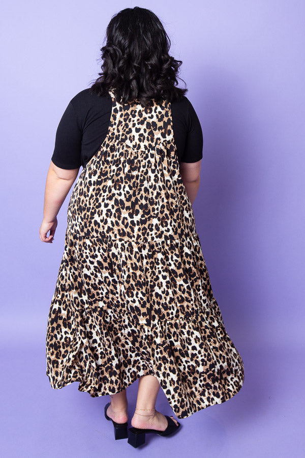 Roaring Leopard Overall Dress | Plus