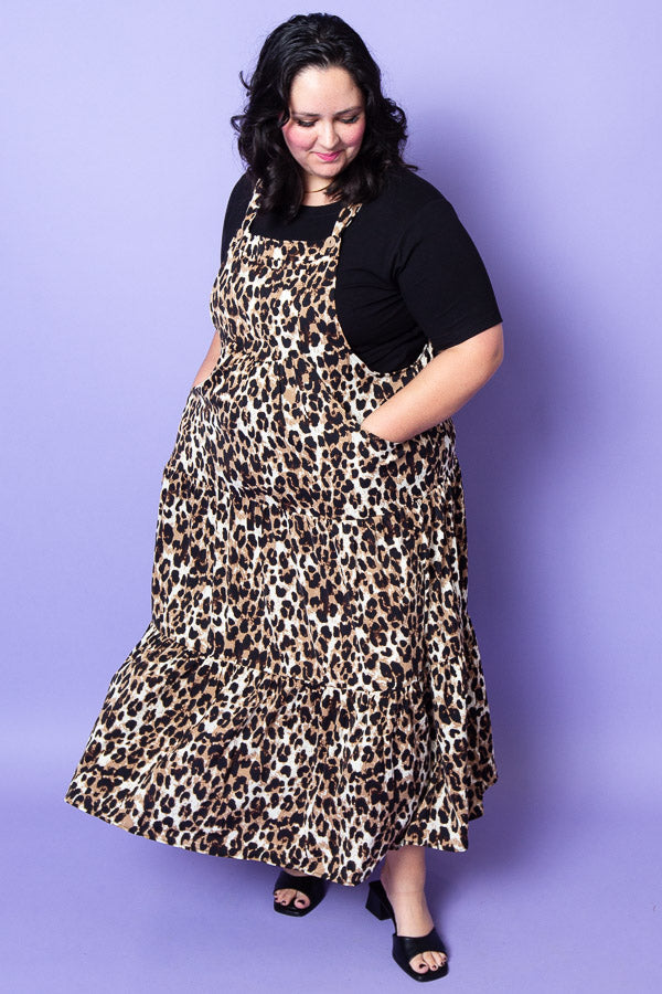 Roaring Leopard Overall Dress | Plus