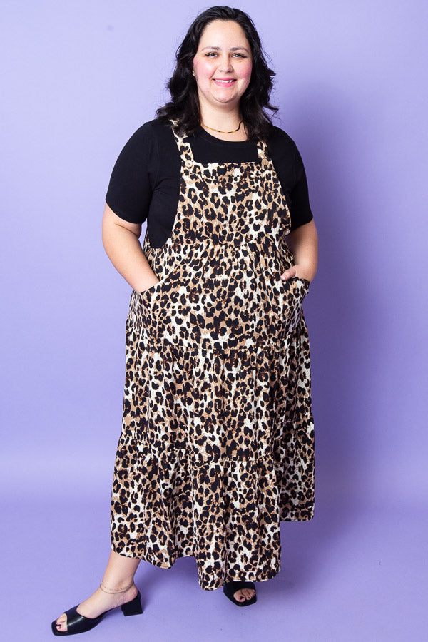 Roaring Leopard Overall Dress | Plus