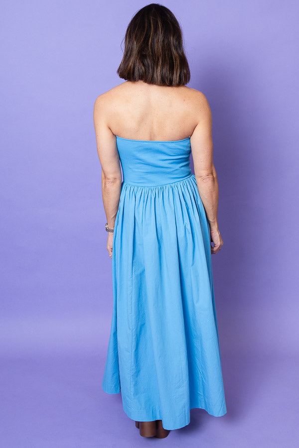 Ocean Mist Strapless Dress