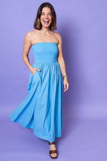 Ocean Mist Strapless Dress