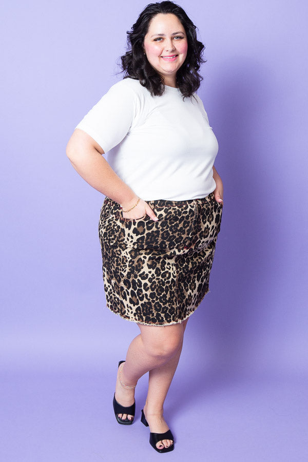 Spice Leopard Skirt | Plus