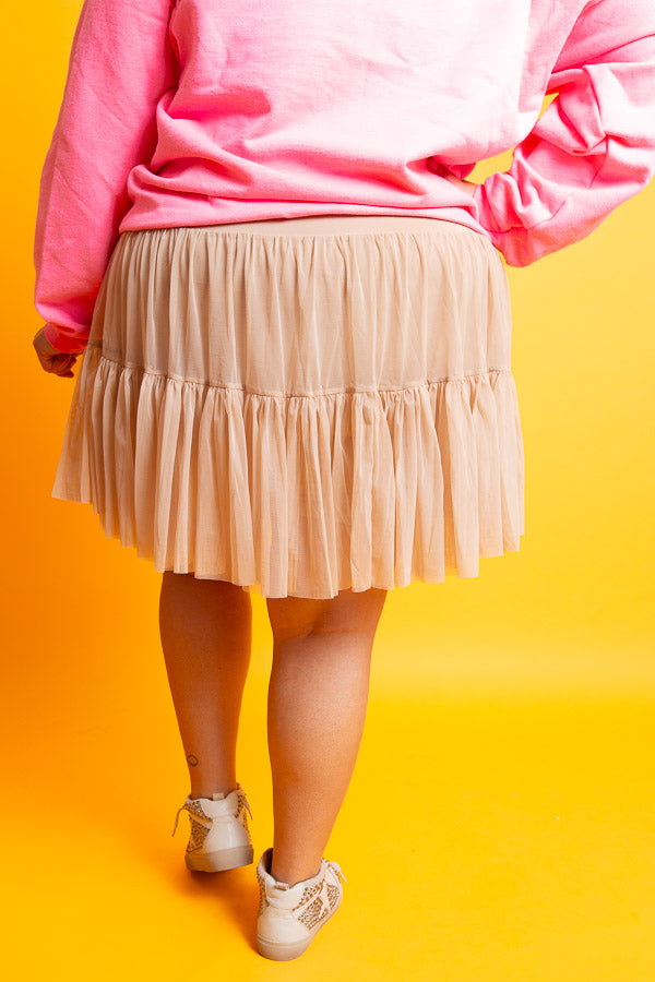 POPFLEX Pirouette Skirt Café au Lait | Curvy