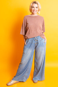 Chambray Denim Pants