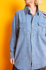 Load image into Gallery viewer, Bolka Dot Denim Top
