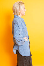 Load image into Gallery viewer, Bolka Dot Denim Top
