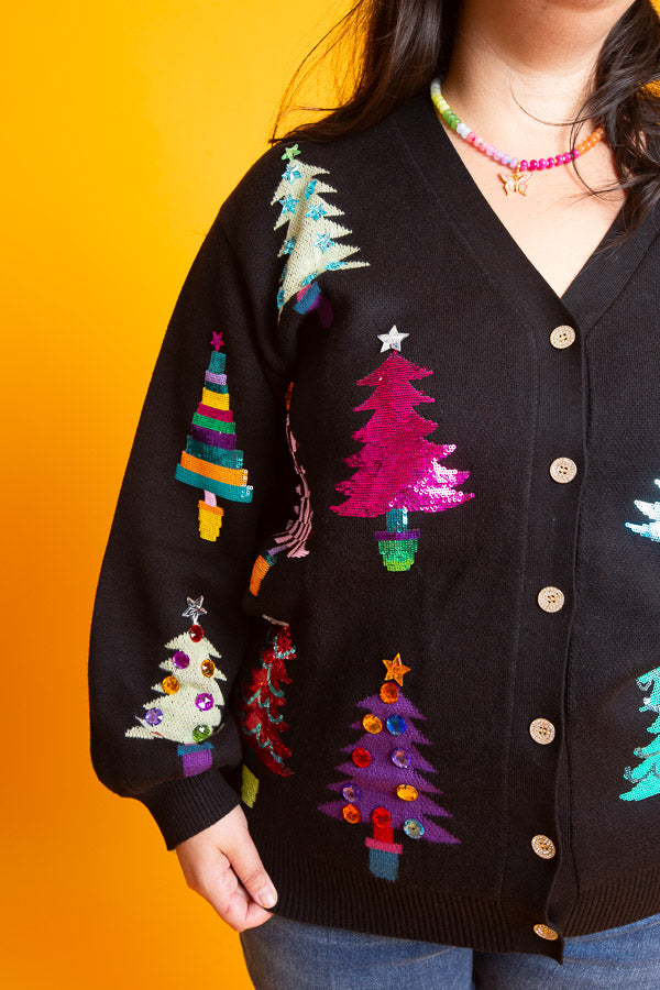 Queen Of Sparkles | Christmas Tree Cardi