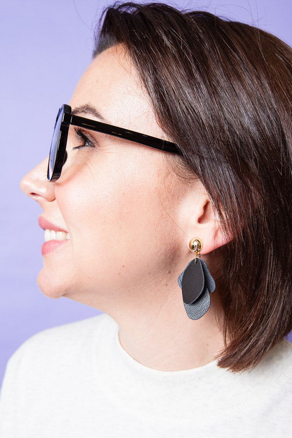 NICKEL AND SUEDE | Black Weston Earring