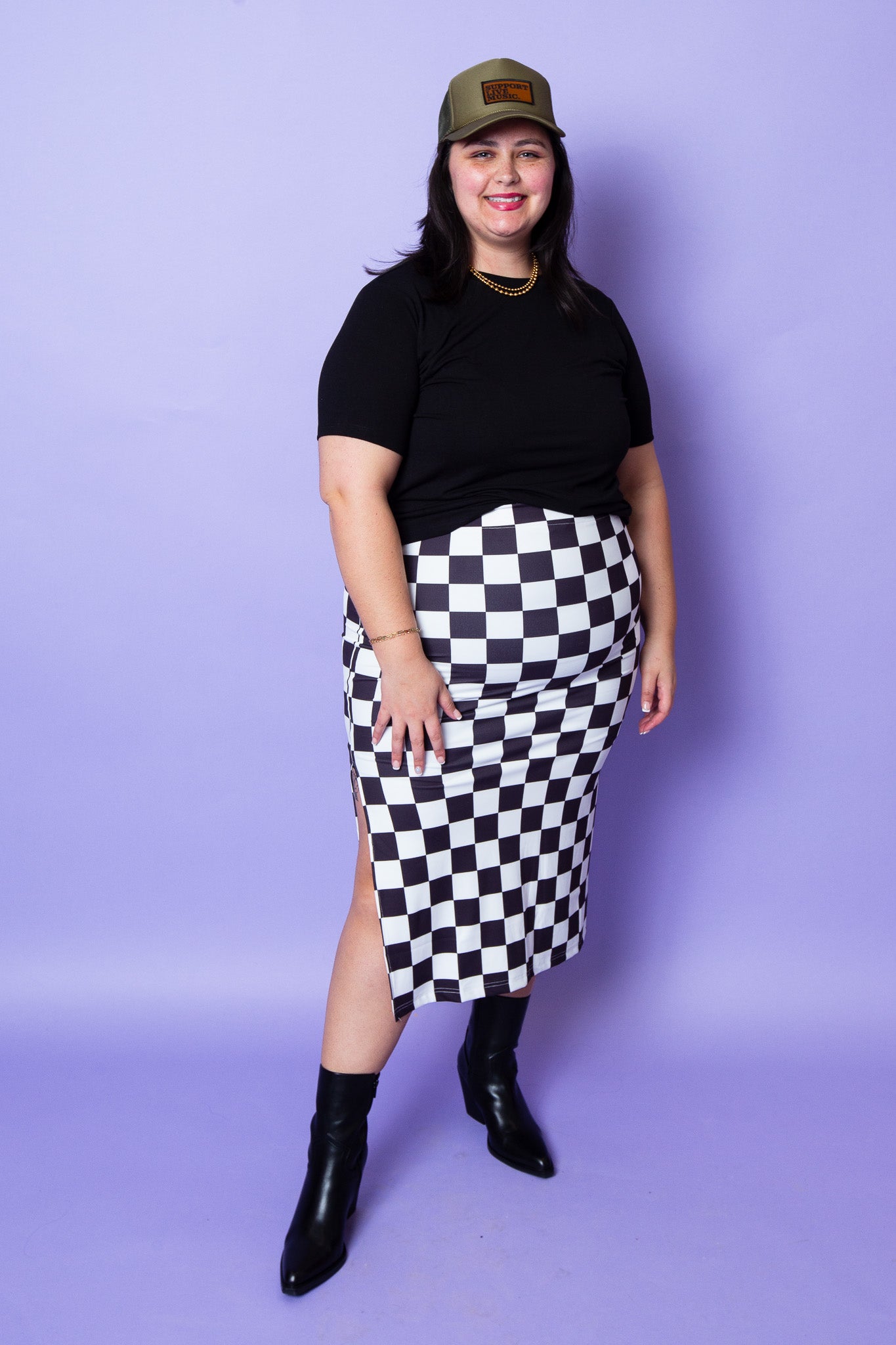 The Queens Move Midi Skirt | Plus