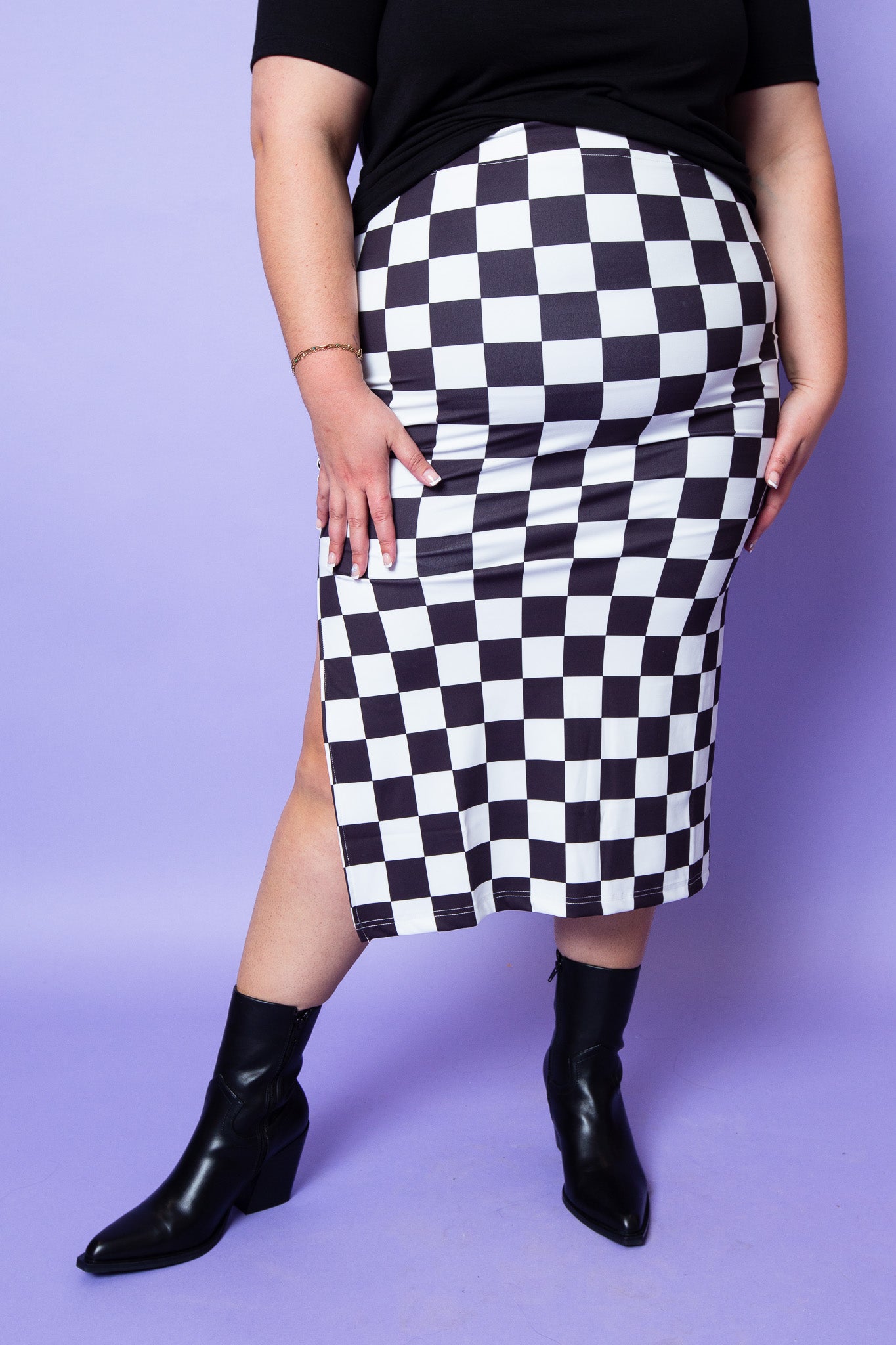 The Queens Move Midi Skirt | Plus